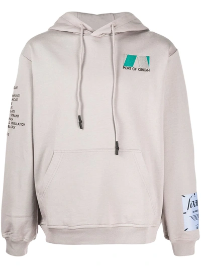 Mcq Swallow Port Of Origin Print Hoodie In Neutrals