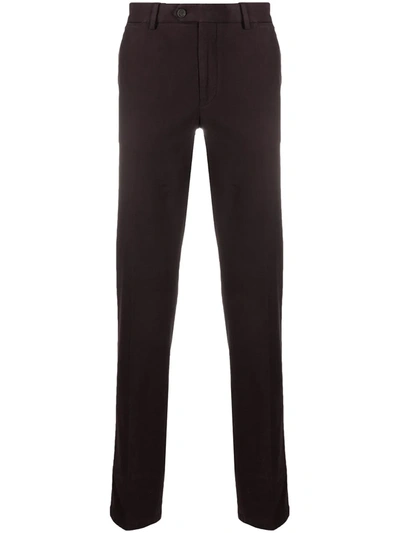 Canali Cotton Chino Trousers In Red