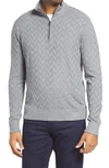 Robert Graham Vasa Quarter Zip Sweater In Medium Grey