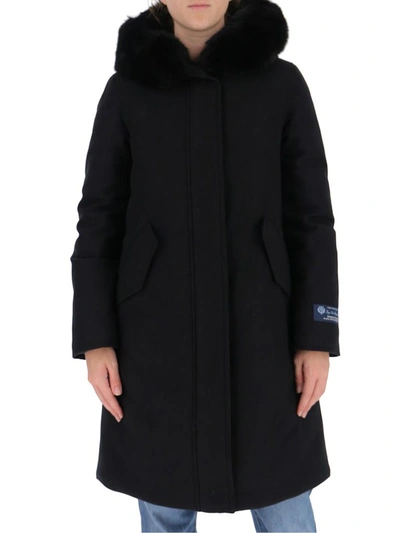 Woolrich Summer Parka Raincoat In Black (black) | ModeSens