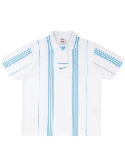 Supreme Striped Soccer Shirt In White