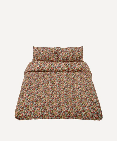 Coco & Wolf Thorpe Cotton Double Duvet Cover Set In Multicolour