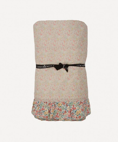 Coco & Wolf Katie And Millie, And Annabella Print Frill Double Bedspread In Multicolour
