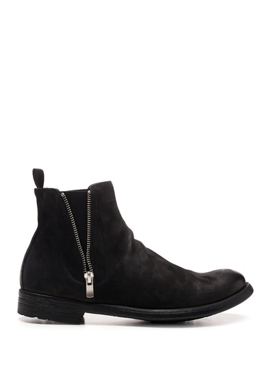 Officine Creative Hive 9 Double Zip Ankle Boots In Black