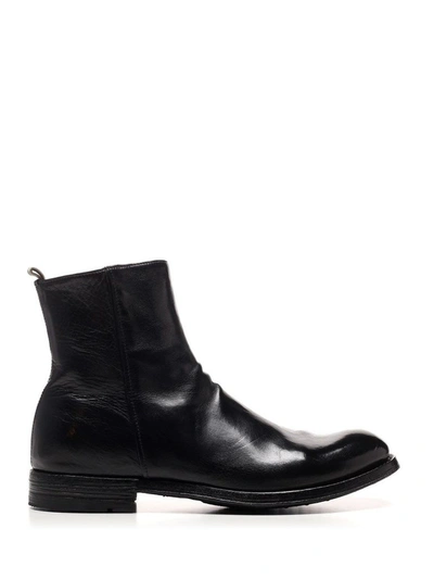 Officine Creative Men's Black Leather Ankle Boots