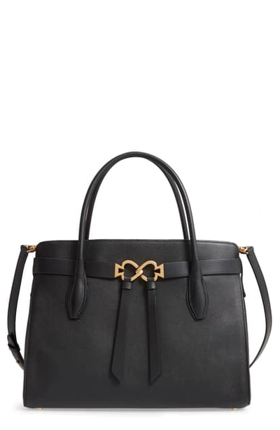 Kate Spade Large Toujours Leather Satchel In Black