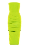 Alex Perry Exclusive Mena Ruched Stretch Crepe Midi Dress In Green