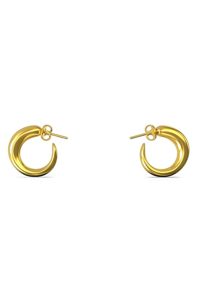 Khiry Tiny Khartoum Hoop Earrings In Nude Polished 18k Vermeil In Gold