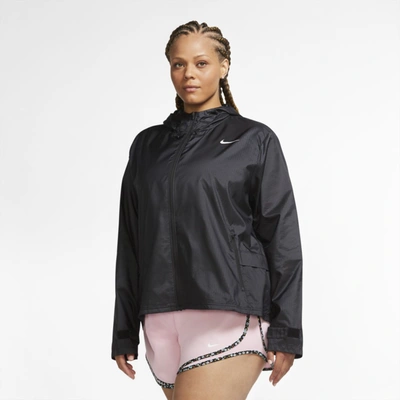 Nike Women's Essential Running Jacket (plus Size) In Black