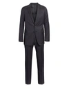 Giorgio Armani Men's Tonal Windowpane Wool Suit In Charcoal