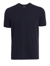 Giorgio Armani Men's Textured Cotton T-shirt In Navy