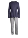 Hanro Men's Night & Day 2-piece Long-sleeve Pajama Set In Blue Minim