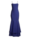 Likely Women's Aurora Stretch Gown In Blue Print