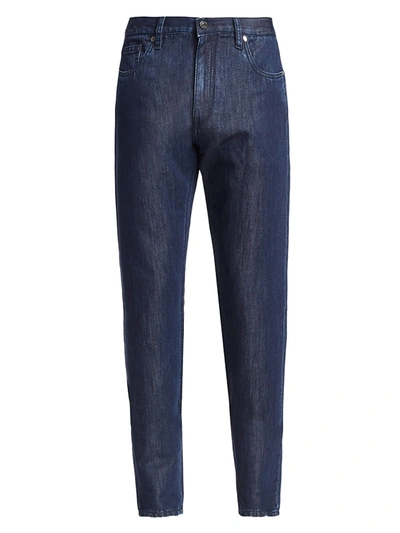 Ermenegildo Zegna Men's Five-pocket Cotton & Linen Jeans In Blue