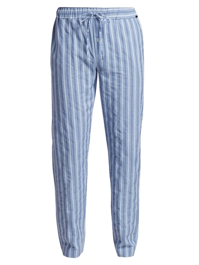 Hanro Men's Night & Day Cotton Lounge Pants In Summer Stripe
