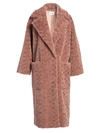 Nanushka Women's Imogen Faux Fur Teddy Coat In Faded Rose