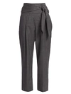 Brunello Cucinelli Women's Virgin Wool Straight-leg Trousers In Grey