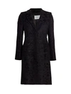 Max Mara Women's Oncia Brocade Alpaca & Wool Tailored Coat In Black