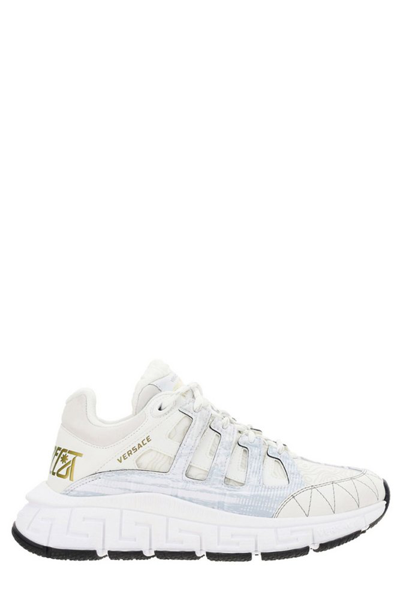Versace Trigreca Low-top Chunky Sneakers In White | ModeSens