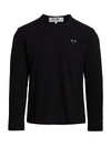 Comme Des Garçons Play Graphic Heart Long-sleeve Tee In Black