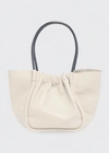 Proenza Schouler Large Ruched Smooth Leather Tote Bag In Clay