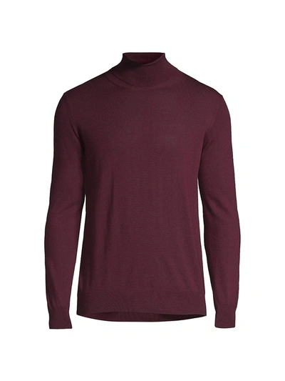 Saks Fifth Avenue Collection Lightweight Cashmere Turtleneck Sweater In Burgundy