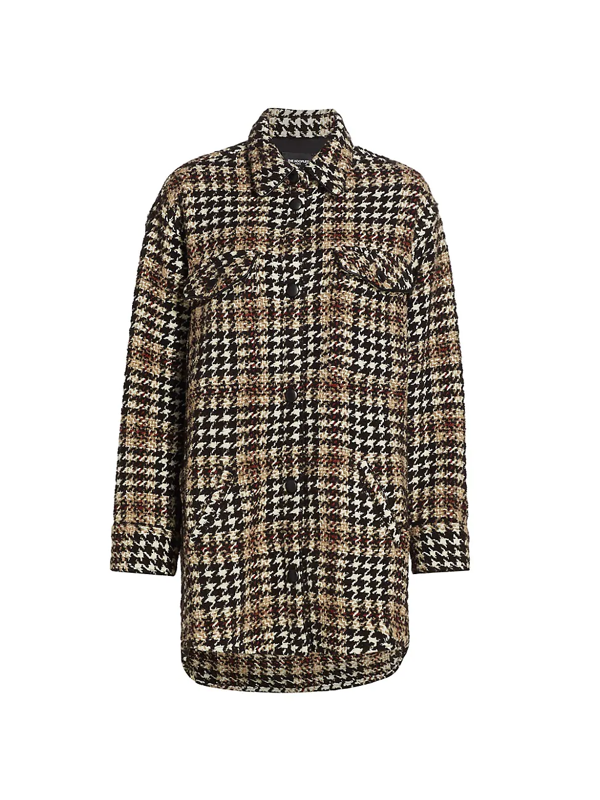 houndstooth textured overshirt