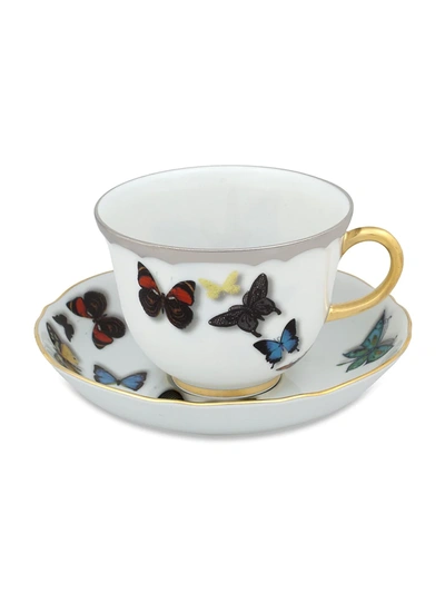 Christian Lacroix By Vista Alegre Butterfly Parade Porcelain Cup & Saucer Set/set Of 4