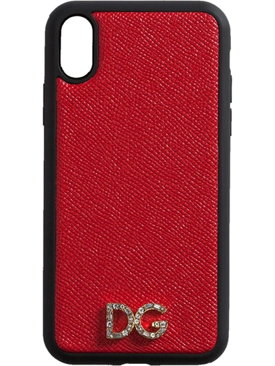 Dolce & Gabbana Encrusted Appliqué Iphone 11 Pro Max Case In Red