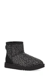Ugg ® Classic Mini Ii Genuine Shearling Lined Boot In Black Snow Leopard Suede