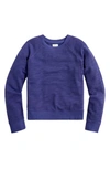 Jcrew Vintage Terry Cotton Crewneck Pullover In Raw Indigo