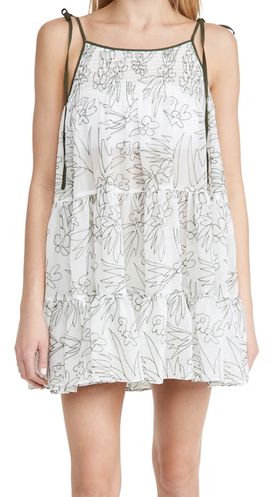 Solid & Striped Parker Embroidered Mini Dress In Embroidered Voile