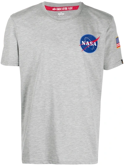 Alpha Industries Nasa Patch T-shirt In Grey