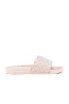 Apl Athletic Propulsion Labs Lusso Logo-embossed Leather Slides In Neutral