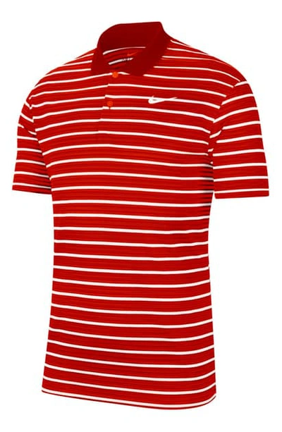 Nike Golf Dri-fit Victory Polo Shirt In University Red/white
