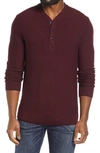 Bonobos Merino Wool Knit Henley In Ruby Port Red