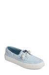 Sperry Crest Boat Sneaker In Blue/ White Fabric