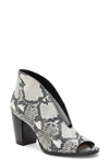 Lucky Brand Joal Bootie In Black/ White Leather