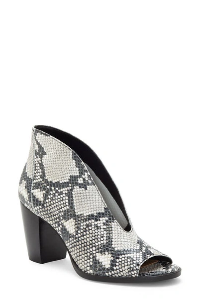Lucky Brand Joal Bootie In Black/ White Leather