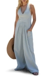 Free People Next Level Wide Leg Jumpsuit In Polar