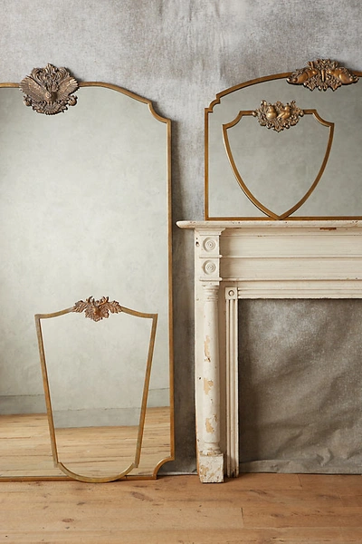 Anthropologie Wooded Manor Mirror By  In Brown Size S In Brown