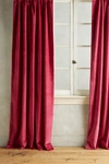 Anthropologie Matte Velvet Curtain By  In Pink Size 108"