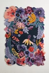 Anthropologie Tufted Jardin Rug By  In Blue Size 3 X 5
