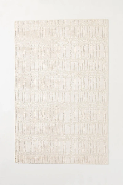 Anthropologie Flatwoven Leah Rug By  In Silver Size 3 X 5 In Silver