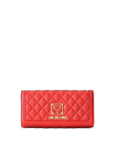 Moschino Love  Wallet In Red