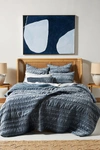 Anthropologie Lustered Velvet Alastair Quilt By  In Silver Size Kg Top/bed