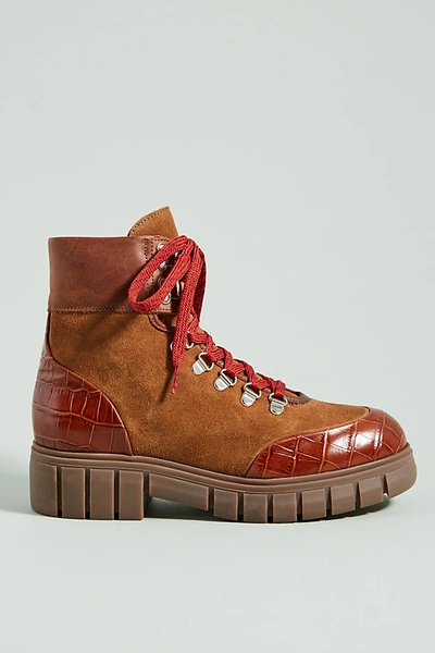 Shoe The Bear Rebel Hiker Boots In Yellow