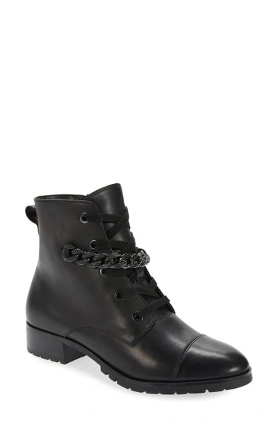 Karl Lagerfeld Suki Lace-up Boot In Black Leather
