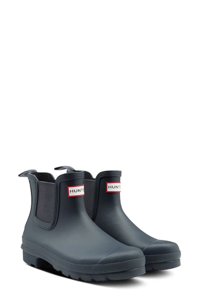 Hunter Original Waterproof Chelsea Rain Boot In Grey