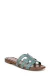 Sam Edelman Bay Cutout Slide Sandal In Blue Sage Leather